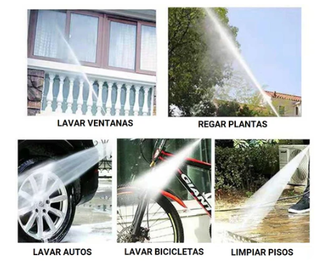 HIDROLAVADORA PORTATIL ALTA PRESIÓN DOBLE BATERIA