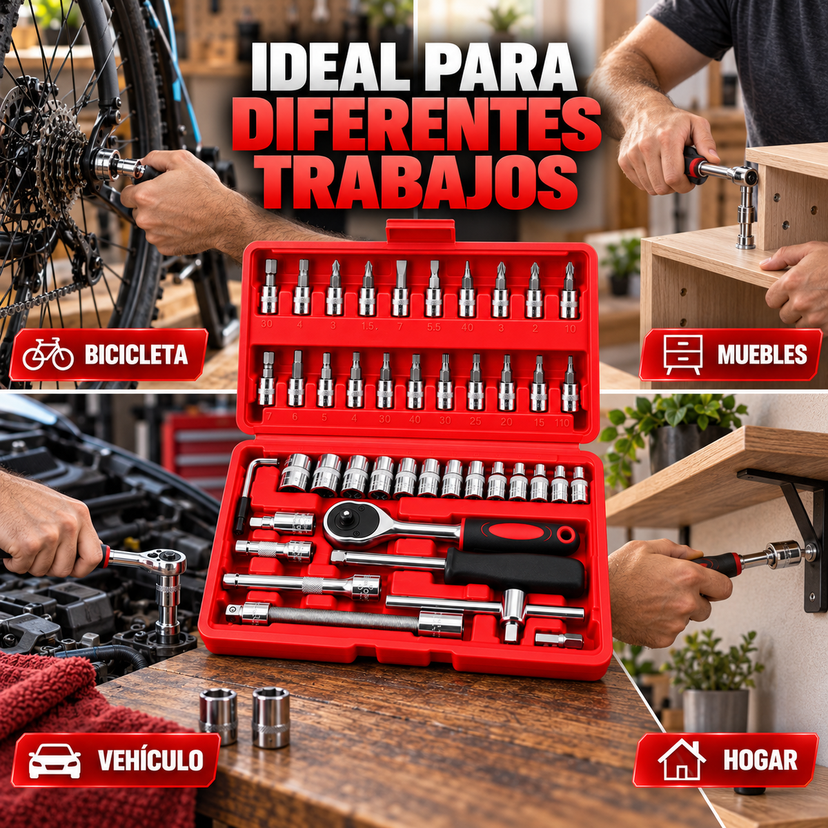 Kit de herramientas 46 en 1