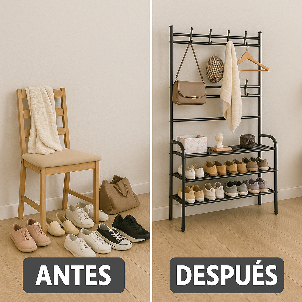 Organizador perchero 2 en 1