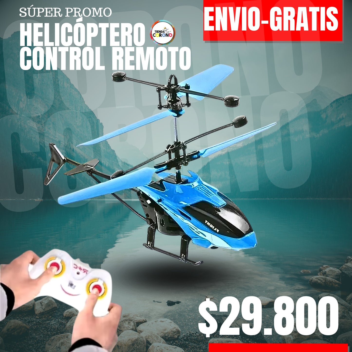 HELIPCOTERO A CONTROL REMOTO Y SENSOR.