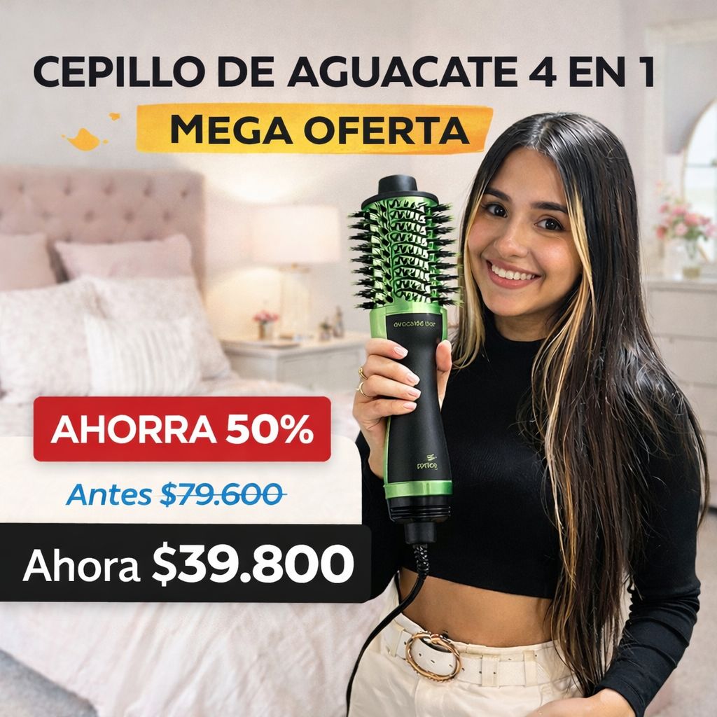 CEPILLO SECADOR 4 EN 1 DE AGUACATE