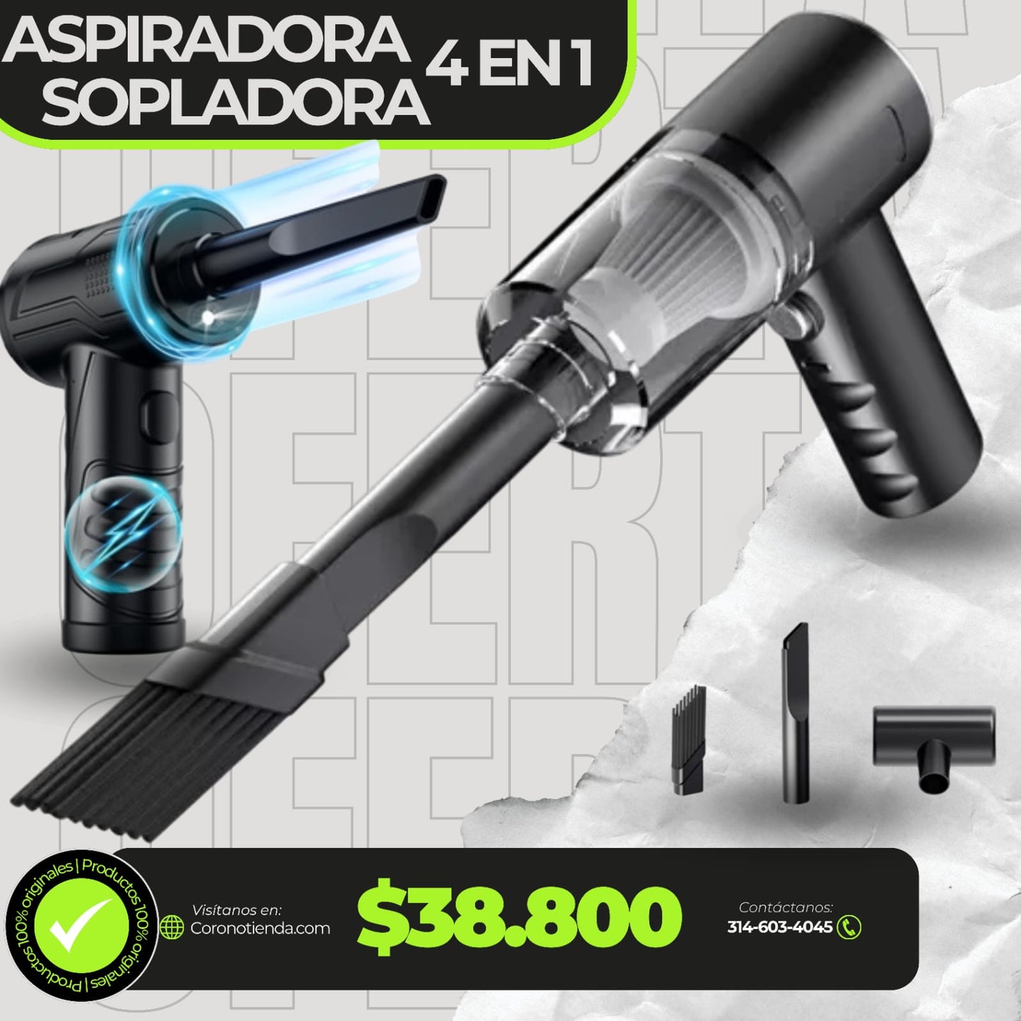 Mini Aspiradora Portati 4 en 1