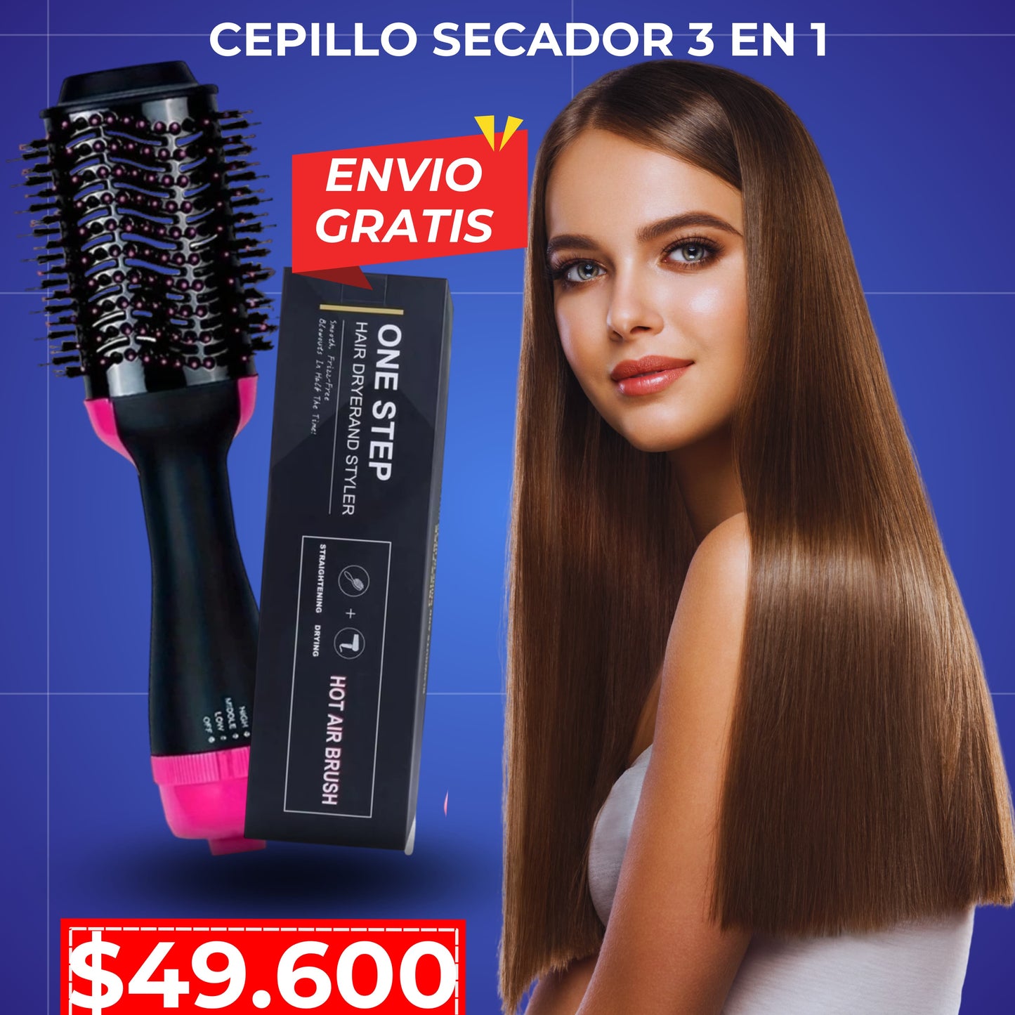 Cepillo secador 3 en 1