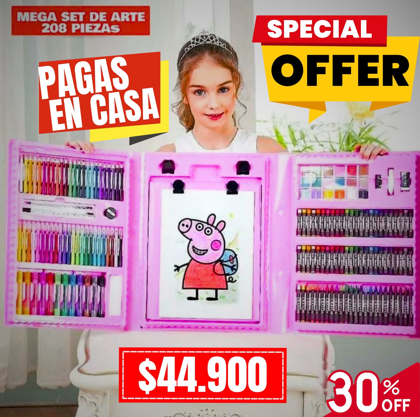 KIT DE ARTE DE 208 PIEZAS