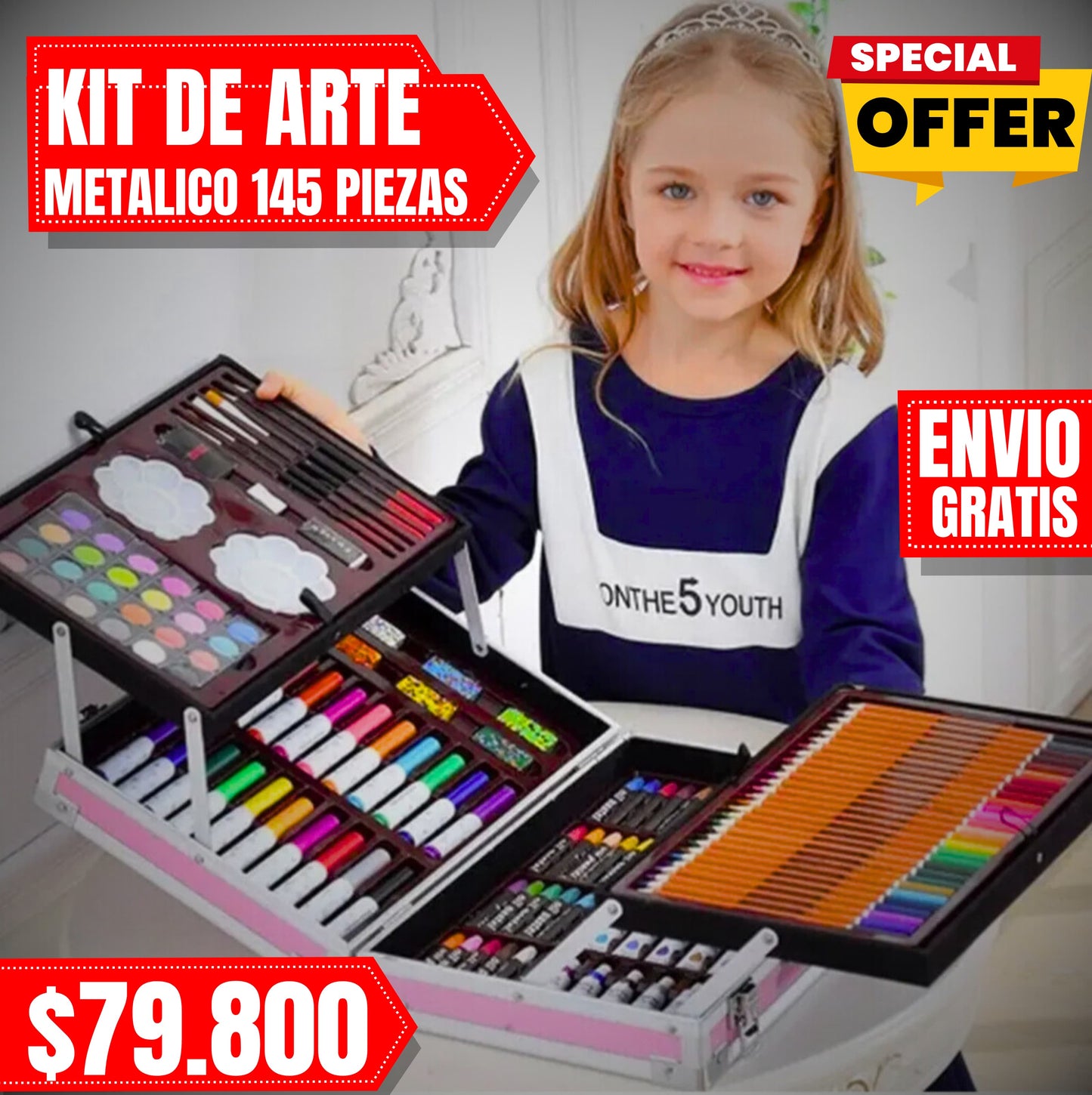 KIT METALICO DE 145 PIEZAS