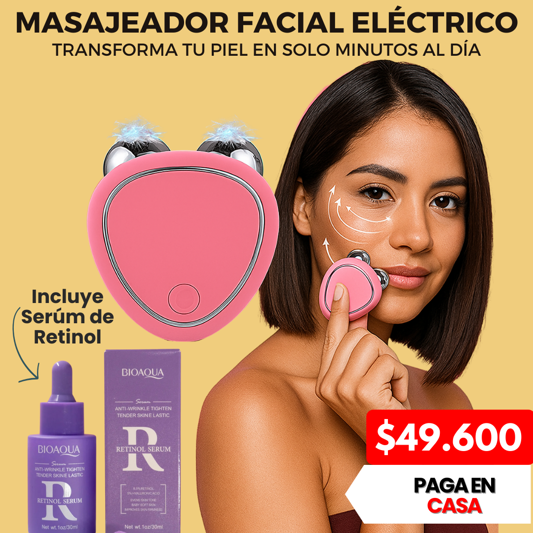 Masajeador facial + Serum