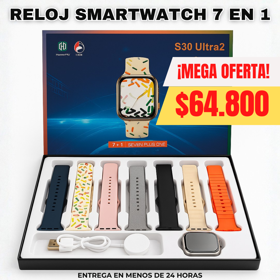 Combo reloj smartwatch 7 en 1