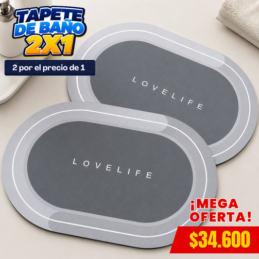 tapete de baño antideslizante 2X1