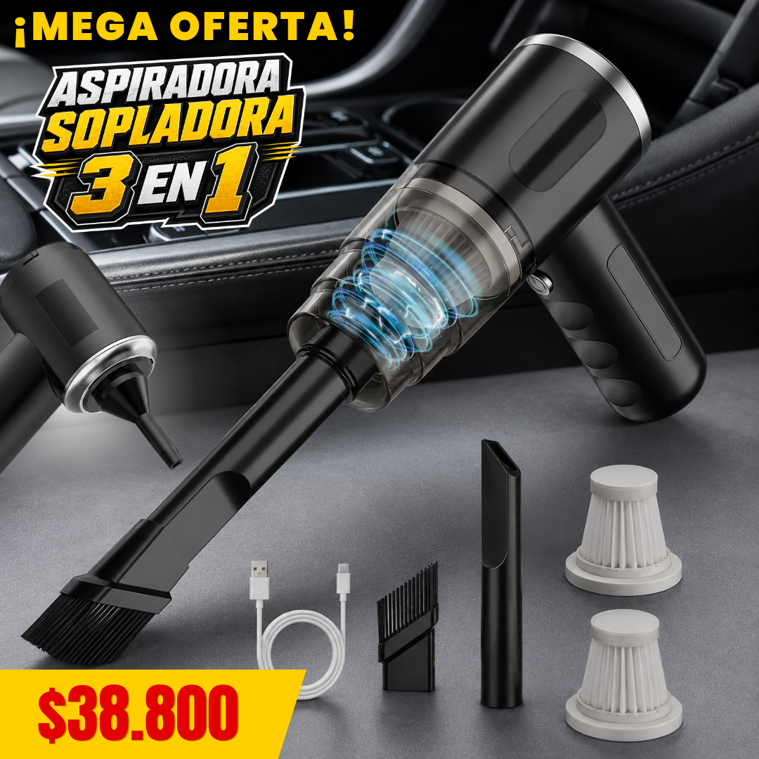 Aspiradora Sopladora Portatil 3 en 1