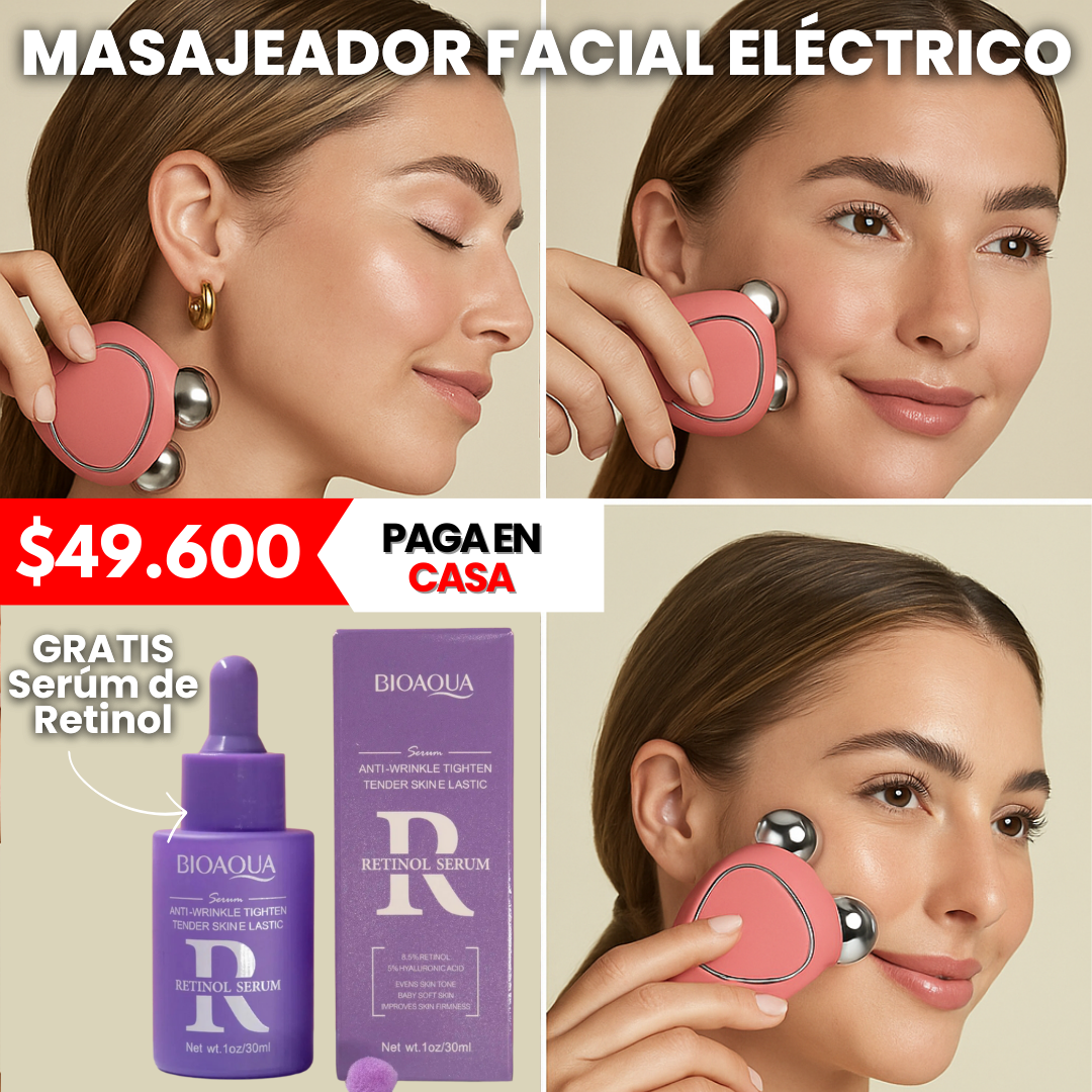 Masajeador facial + Serum