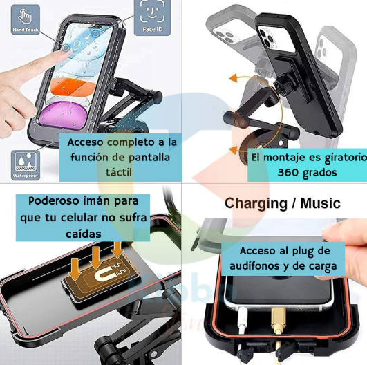 SOPORTE DE CELULAR PARA MOTOS O BICICLETAS