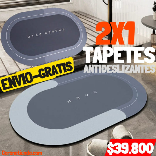 tapete de baño antideslizante 2X1