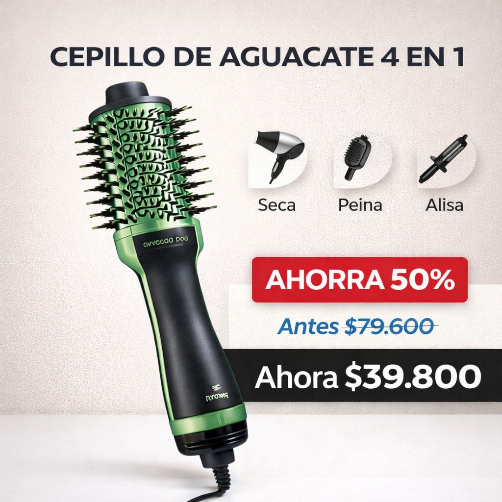 CEPILLO SECADOR 4 EN 1 DE AGUACATE
