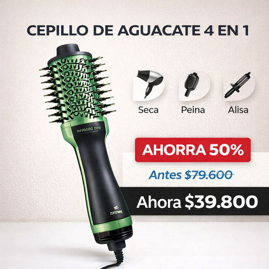 CEPILLO SECADOR 4 EN 1 DE AGUACATE