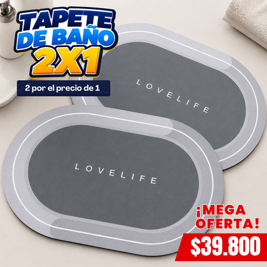 tapete de baño antideslizante 2X1