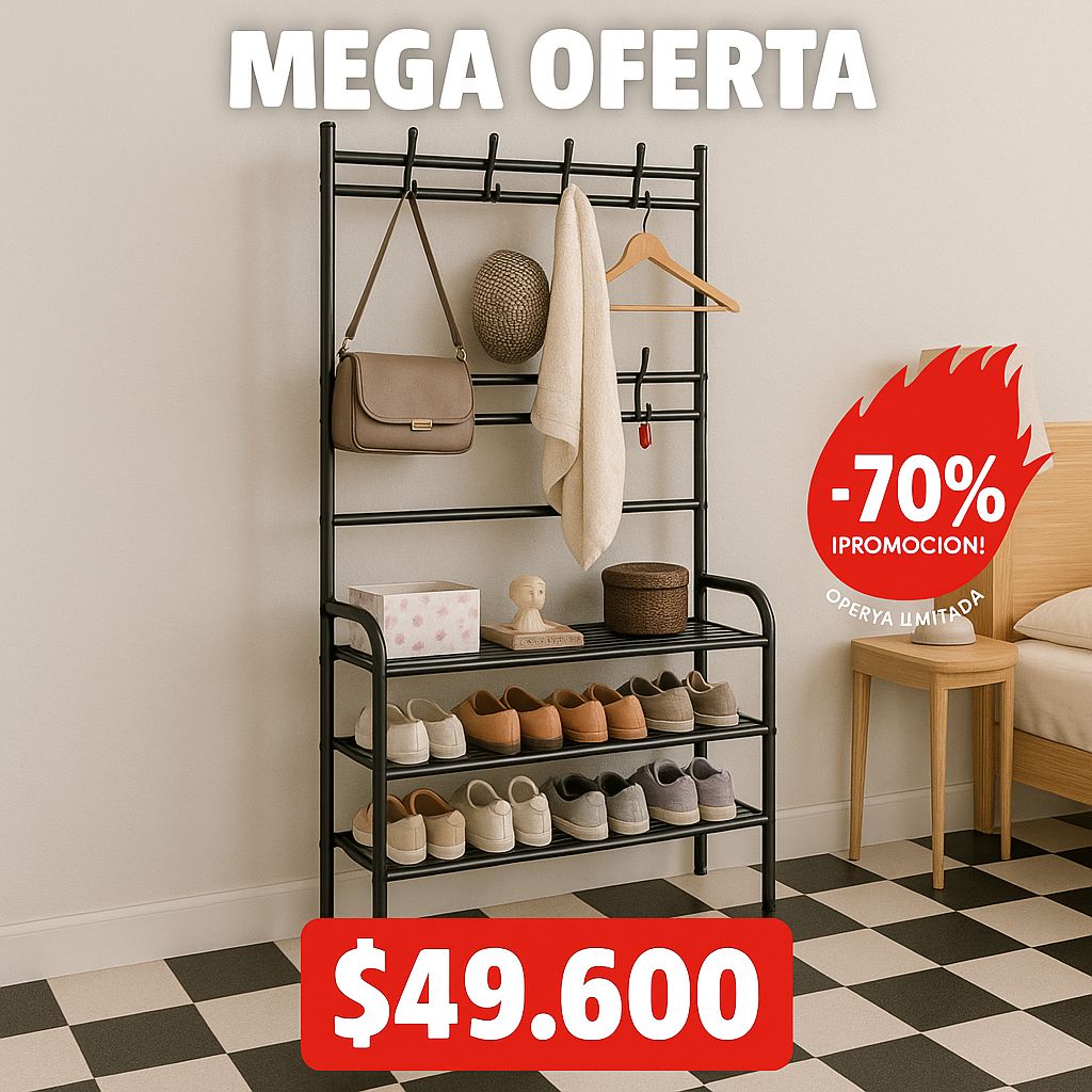 Organizador perchero 2 en 1