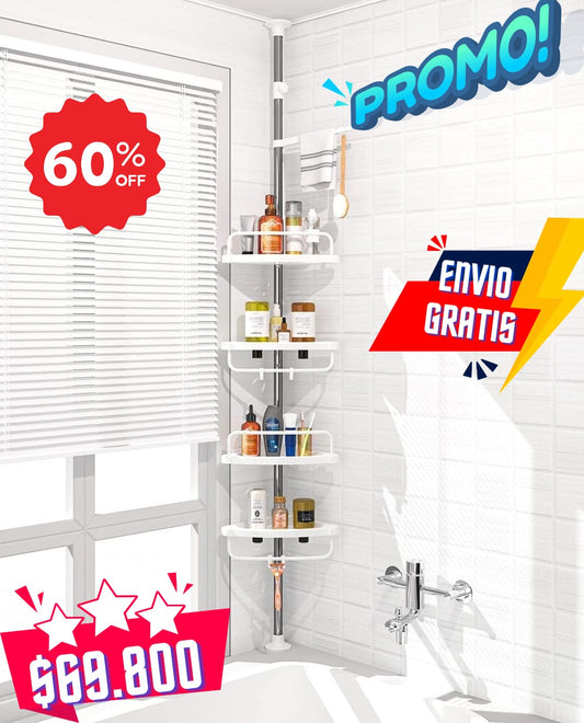 Organizador de baño esquinero