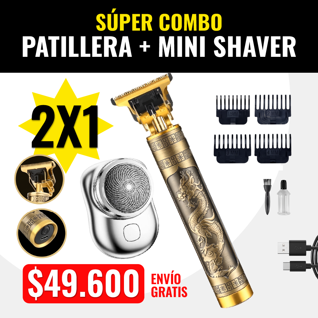 2X1 COMBO PATILLERA BUDA + MINI SHAVER
